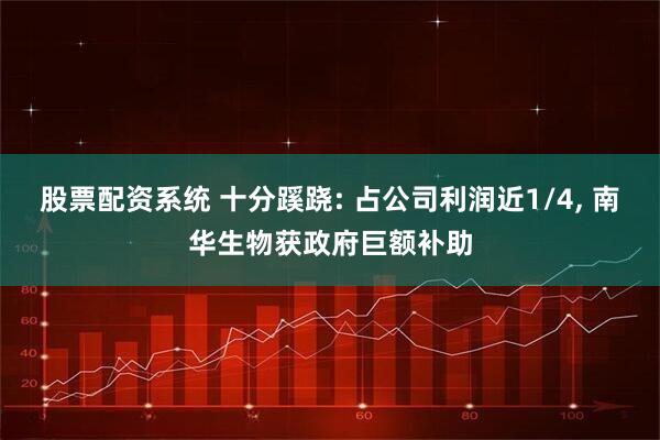 股票配资系统 十分蹊跷: 占公司利润近1/4, 南华生物获政府巨额补助